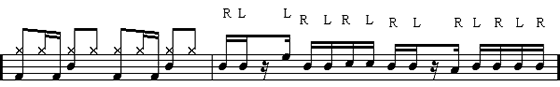 Broken Sixteenth Note Fill #5